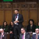 Colum Eastwood speaking in the British House of Commons on Wednesday.