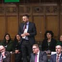 Colum Eastwood speaking in the British House of Commons on Wednesday.