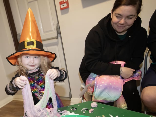 Happy at play during Halloween celebrations at CPTT (Creggan) last week.