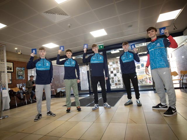 Members of the Derry Credit Union's Youth Committee pictured on Saturday. : .