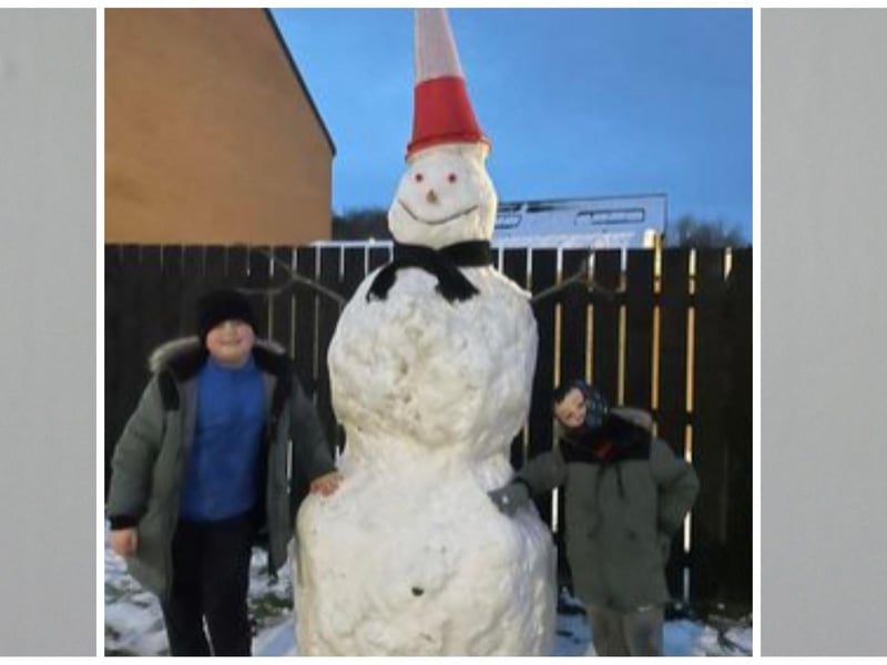 This big lad standing at over 6ft tall was created by Liam Jr and Lochlainn. Very well done. Photo: Liam Gillespie.