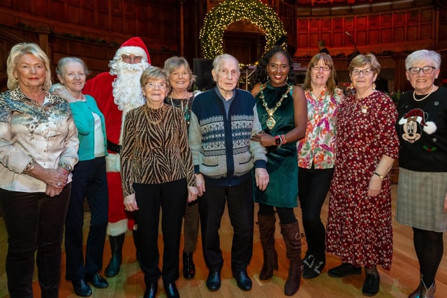 The Guildhall was the setting as the Mayor Councillor Lilian Seenoi-Barr hosted a festive tea dance. Picture Martin McKeown. 11.12.24 : .