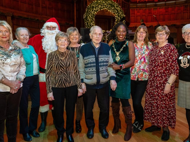 The Guildhall was the setting as the Mayor Councillor Lilian Seenoi-Barr hosted a festive tea dance. Picture Martin McKeown. 11.12.24 : .