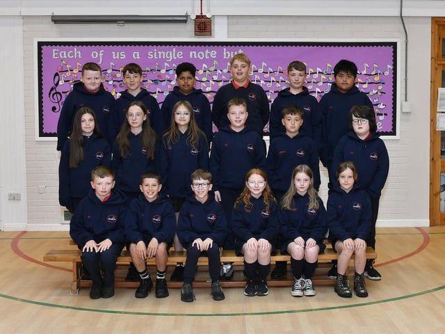 Mr Lagan’s P7 class at St Oliver Plunkett Primary School.