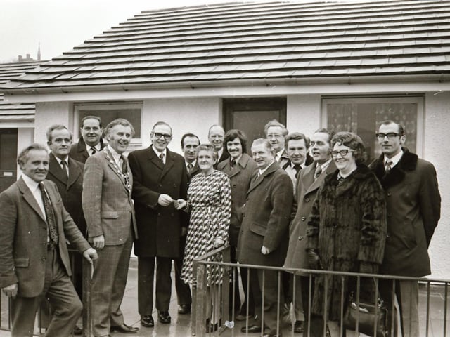 Opening of new St Columb's Wells housing scheme.
