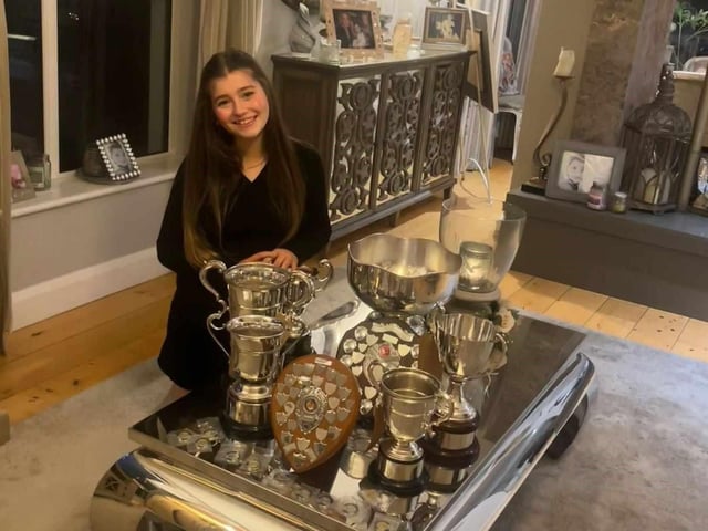 14 year old Willow McIntyre, who was placed 1st in the Popular song age 14-16 (WJ McDaid cup); 1st in the English set song age 14-16, (Phyllis Simms cup) and also 1st in the Irish Set song (Casey cup).She also won the Niamh and Bronagh McCafferty cup and the prestigious Rose O’Doherty award.Willow was also awarded three Special awards, the Eileen Coyle cup for most points in the vocal section for under 16, the Edward Henry O’Doherty shield for most points at the Feis and winner of the Maureen Downey cup for most promising competitor in drama section for under 16.