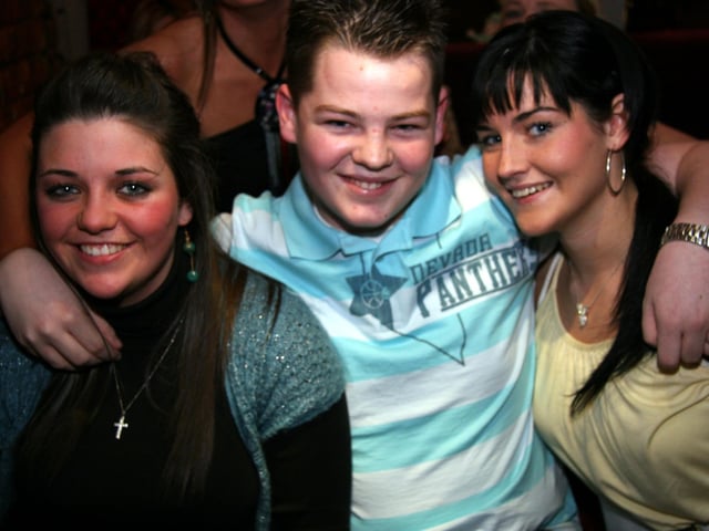 Emer and Blathnaid pictured with Derryn on the occasion of his 16th birthday 0045JML : Parties and nights out in March 2006