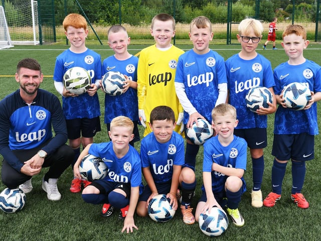 The Ballymoney Youth Academy under-8's team which took part in the O'Neills Foyle Cup.