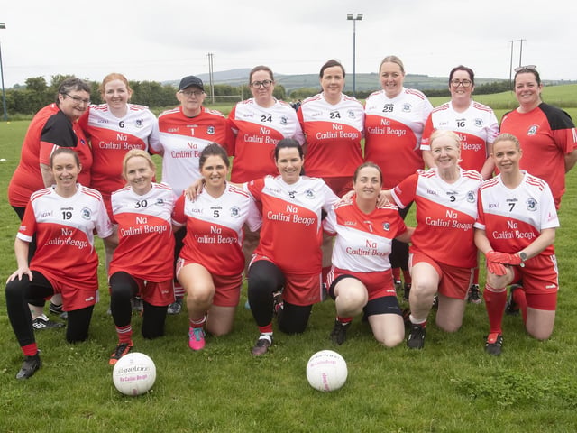 The Na Cealla Beaga Ladies pictured before Saturday's Ulster Ladies Blitz at Beart GAC.