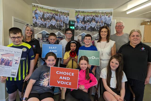 Young participants gathered at the Springhill Park Area Residents and Youth Association, Strabane to launch details of the event.
