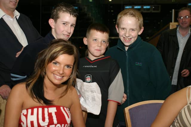 Derry people meeting Nadine Coyle and her family at the Lifford Races in October 2003