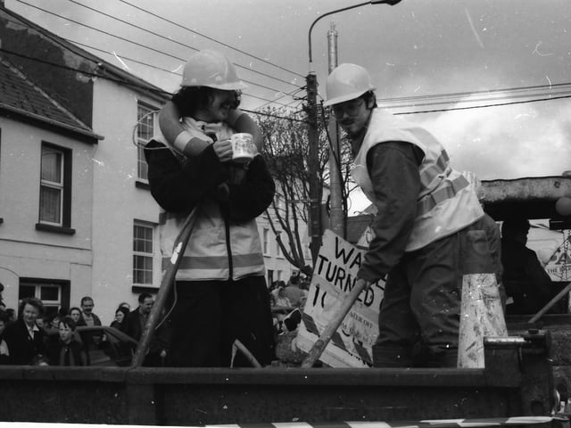 The St. Patrick's Day parade in Moville in 1998.
