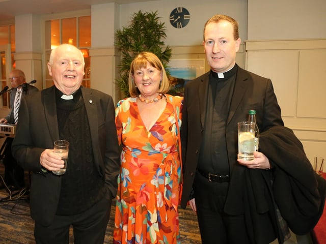 Monsignor Kevin Gillespie, Marian Caffrey and Fr. Dinny McGettigan.