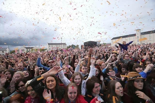 Ebrington Square during One Big Weekend in 2013.