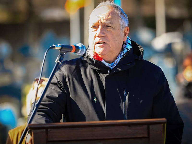 Leading republican Sinn Féin Colr. Séanna Walsh delivering the main oration at the Easter Sunday Commemoration held in the Republican plot in the City Cemetery. (Photo - Tom Heaney, nwpresspics)