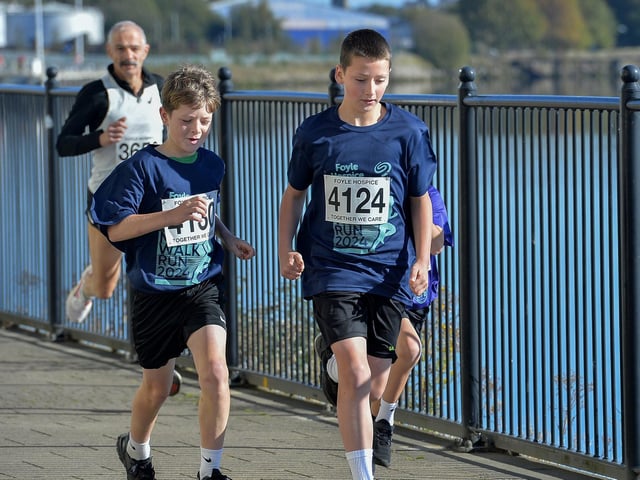 Participants at the annual Foyle Hospice Run/Walk. Photo: George Sweeney