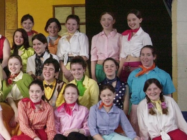 The cast of Grease from Scoil Mhuire, Buncrana, which runs from the 12th to the 14th of February. (0402PG23)