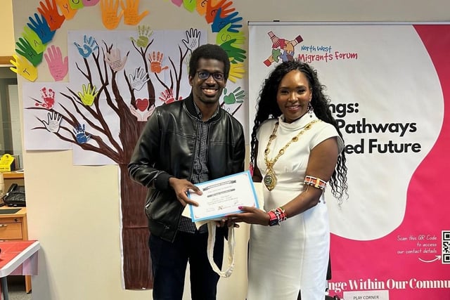 Seun Awonuga works in Ulster University and in his spare time volunteers with the North West Migrants Forum.