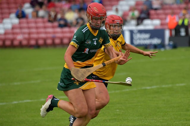 Australasia and the Middle East in action during the GAA World Games Ladies Open Knockout final in Celtic Park on Friday morning. Photo: George Sweeney. DER2330GS - 208