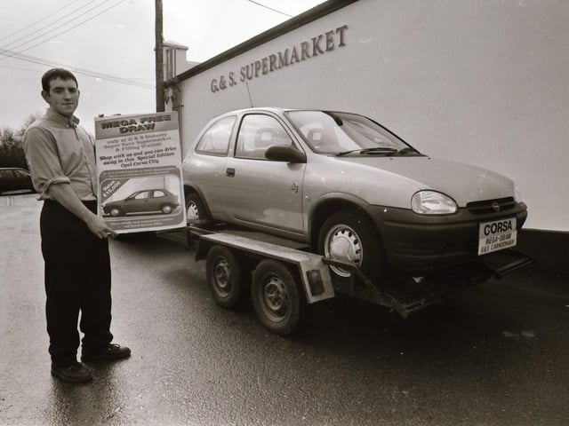 Shops in Carndonagh in 1995.