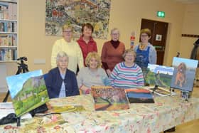 Seated  are Jean, Madeline, Dorothy and standing are: Kathleen, Marian, Dolores and tutor Sheila.  Pauline and Breidh are missing from the photo.  Photo by Danny O'Kane