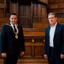 Labour leader and new Prime Minister Keir Starmer visiting Derry's Guildhall and meeting with then Mayor Graham Warke back in 2021.