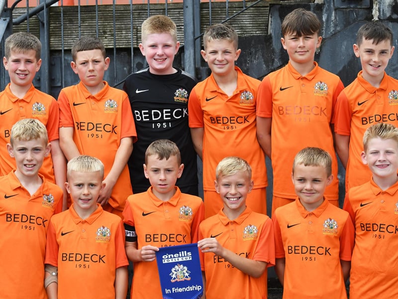 The Glenavon FC team which faced Shankill Juniors in the O'Neills Foyle Cup Under-11's final.