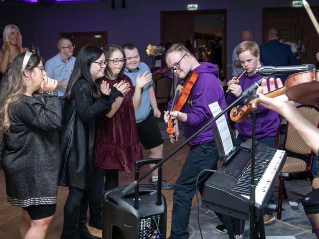 The Down Right Musical Trio performing for their fans. (Photos: Jim McCafferty Photography)