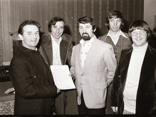 Presentation to Brother Foster, Cabra and Pop Group.