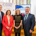Liam Maguire, Pro Vice Chancellor of University of Ulster, Patrica Logue, Mayor of Derry & Strabane, Louise Callinan, Head of Research at Higher Education Authority and Malachy O’Neill, Director of Regional Engagement, University of Ulster at the launch in University of Galway