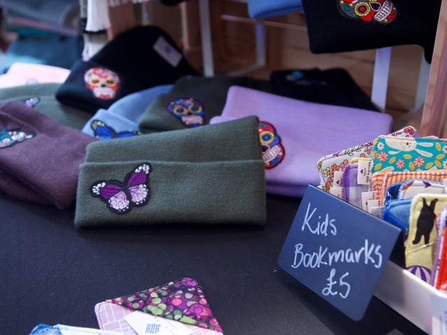 Leona Harkin's Elsie Tweed products on display.