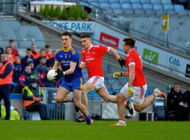 Steelstown’s Diarmuid Baker in action against Trim in last year's All Ireland Intermediate Club final. Photo: George Sweeney. DER2206GS – 026