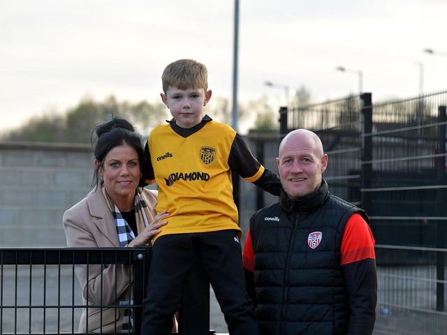 Fans at the Brandywell, on Friday evening, for Derry City’s game against Drogheda United. Photo: George Sweeney. DER2314GS – 32