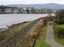 Greenway and rail track in Derry's Waterside area.