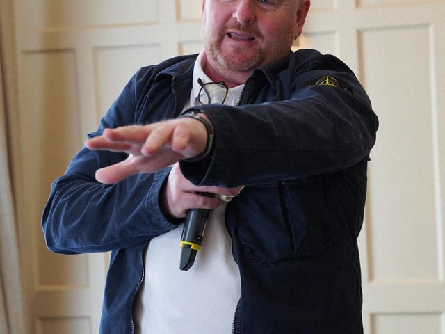 Féile’s ‘Lunch with a Laugh’ at the Bishop’s Gate Hotel was a huge success with Belfast comic Paddy ‘The Dagger’ McDonnell, leaving everyone in stitches.