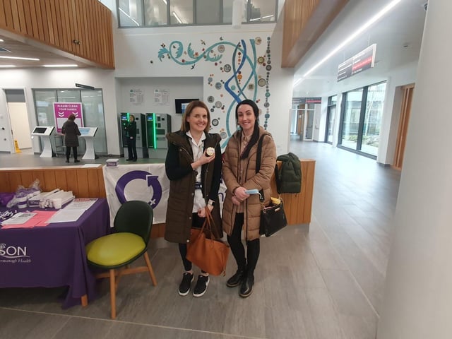 Health service workers celebrating International Women's Day at the Western Trust