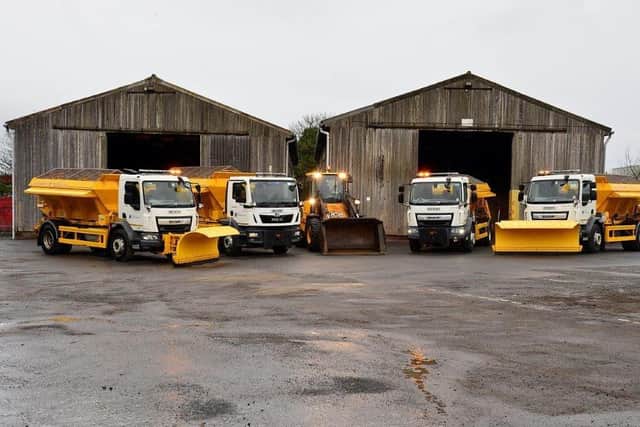 Gritters and snow ploughs, like these ones in the north, have been readied on both sides of the border a temperatures are set to plunge overnight.