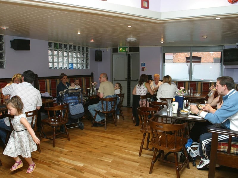 Staff and patrons at the 7Twenty bar on Chamberlain Street in Derry back in 2004.