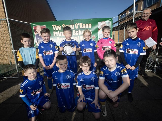 Trojans, winners of the 2024 2015s Sean O’Kane Memorial Plate at St. Joseph’s Boys School on Saturday morning. (Photos: Jim McCafferty Photography)