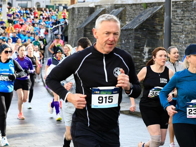 Eoin Mailey (Foyle Valley AC) taking part in the Bentley Group Walled City 10 Mile race, Ebrington Square. (Photo - Tom Heaney, nwpresspics)