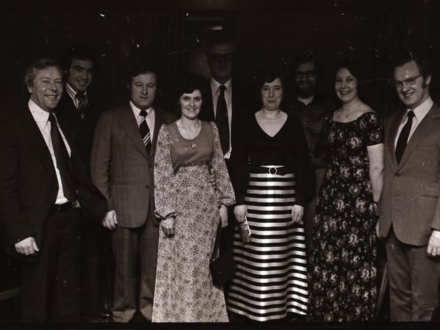 Group pictured at a dinner dance back in January 1972.
