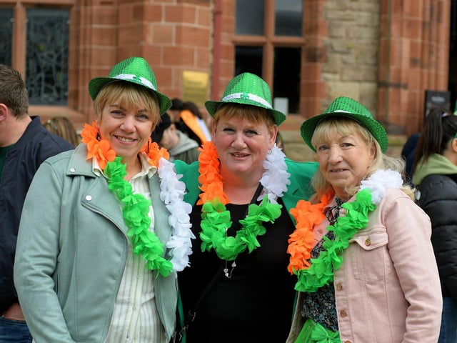 People at the St Patrick’s Day festivities in Derry. Photo: George Sweeney