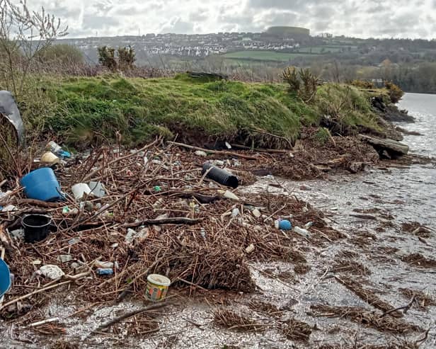 Large amounts of rubbish and debris are routinely washing up out the 'Line'.