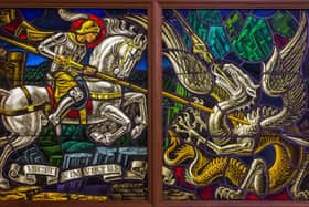 The story of St. George was first recorded on these islands by Donegal’s St. Adomnán