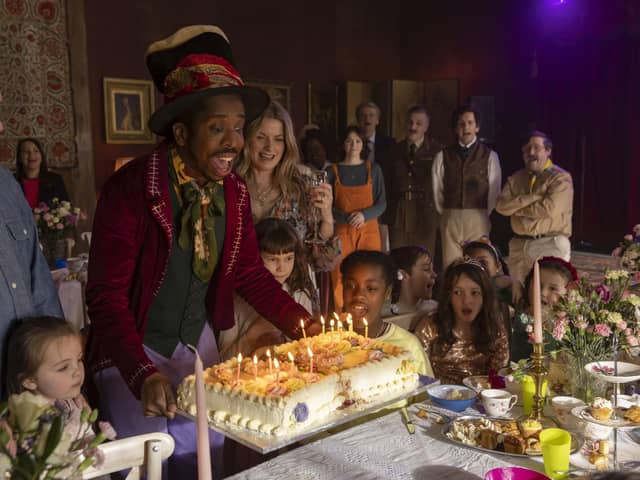 Toby and Mike host a children's party