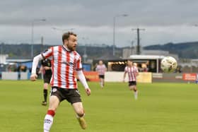 Paul McMullan pictured in action for Derry City against Drogheda at the weekend. Photographs by Kevin Morrison.