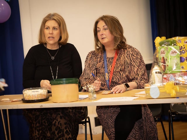 Some very busy staff at Steelstown's Coffee Morning on Friday.