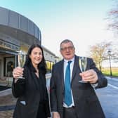 Pictured announcing the £1.7M investment programme at the Roe Park Resort are Sinead McNicholl, Sales and Marketing Manager and George Graham, General Manager.