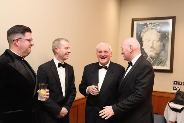 Reverend Micheal McGavigan,  Finbar Madden, College Principal, Bertie Ahern, Guest Speaker, and Mark Durkan