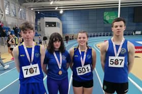 Olympian U19 4X200m mixed relay team, left to right, Eoghan and Ellen O'Donnell, Bonnie Gillard and Donal Og O'Brien.